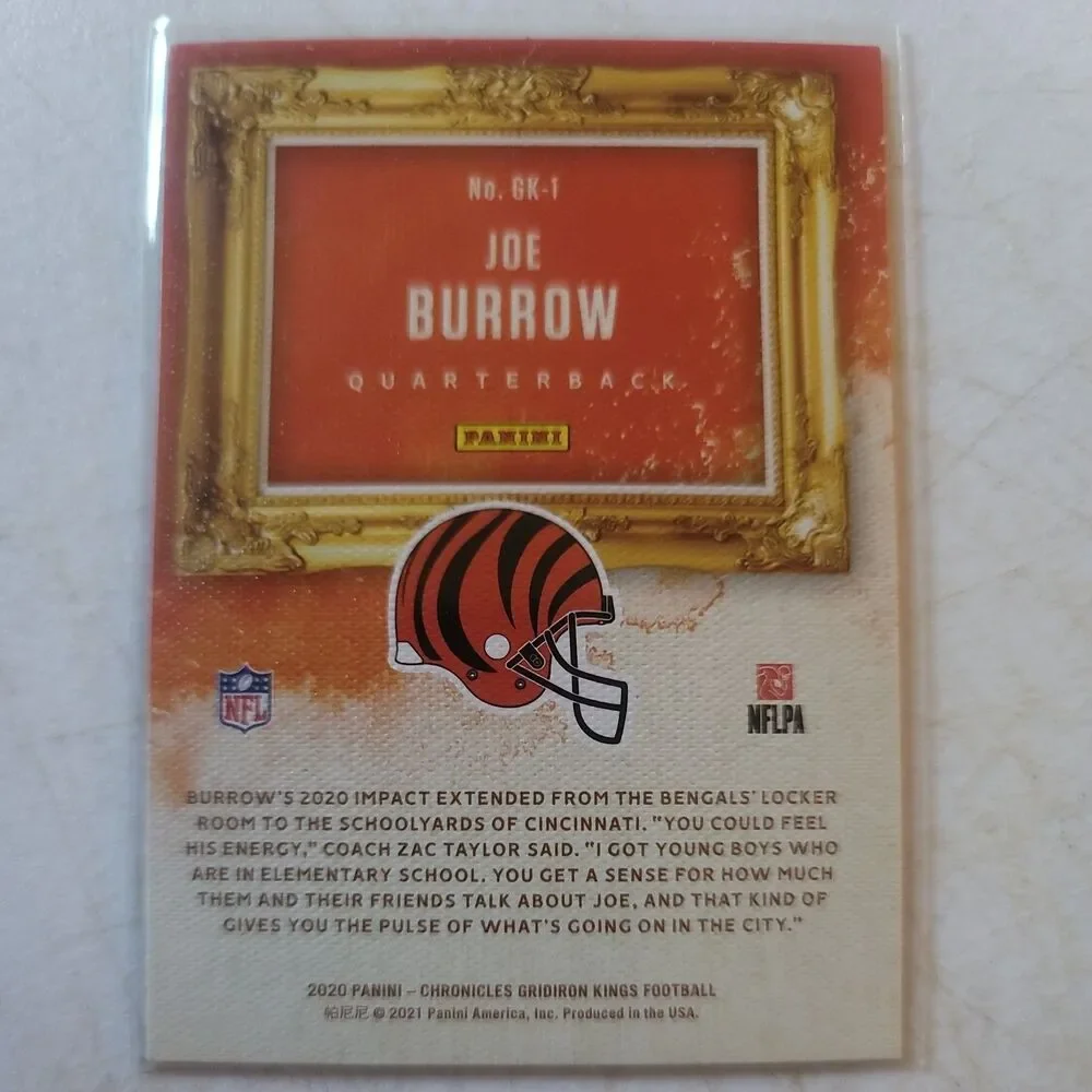 2020 Panini Chronicles - Gridiron Kings Joe Burrow #GK-1 (RC)